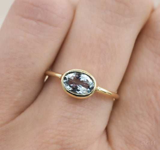 Ring met Aquamarijn