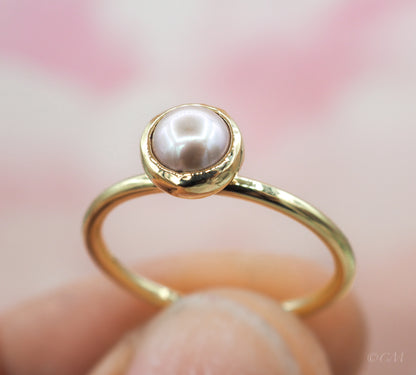 Ring met zoetwaterpareltje