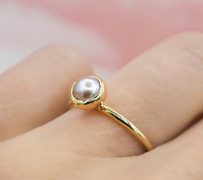 Ring met zoetwaterpareltje