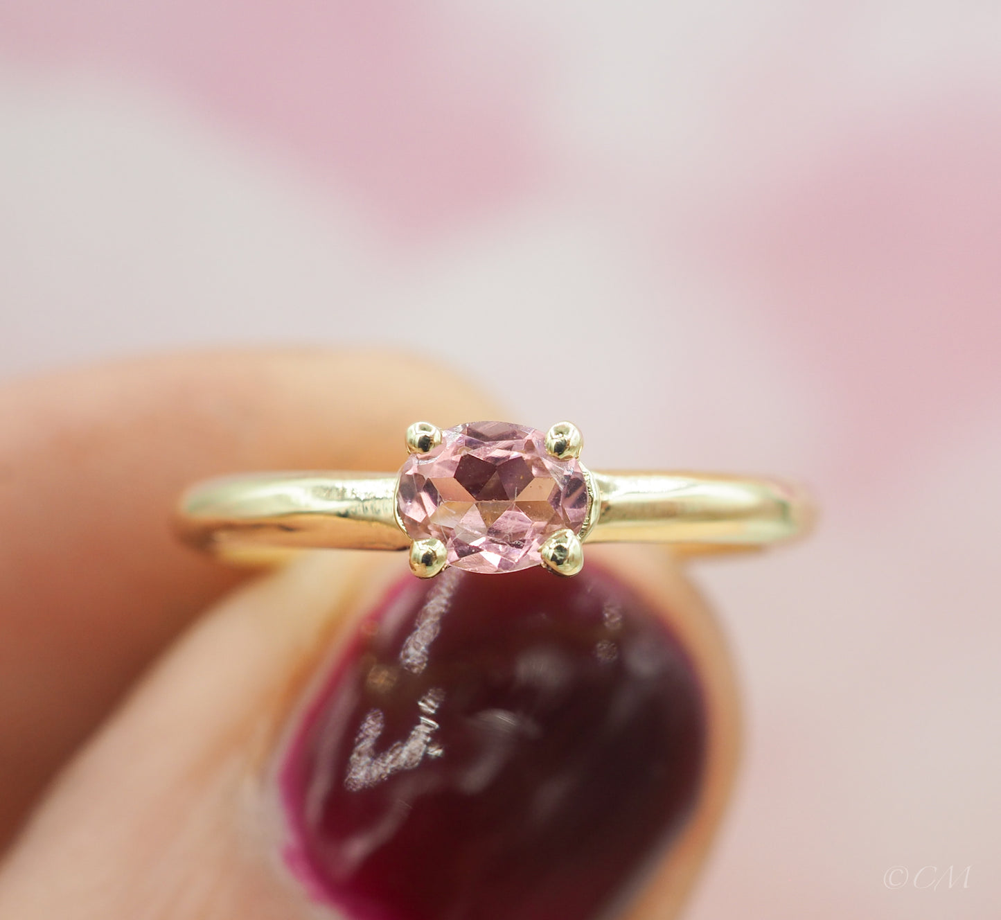 Ring met facet toermalijn