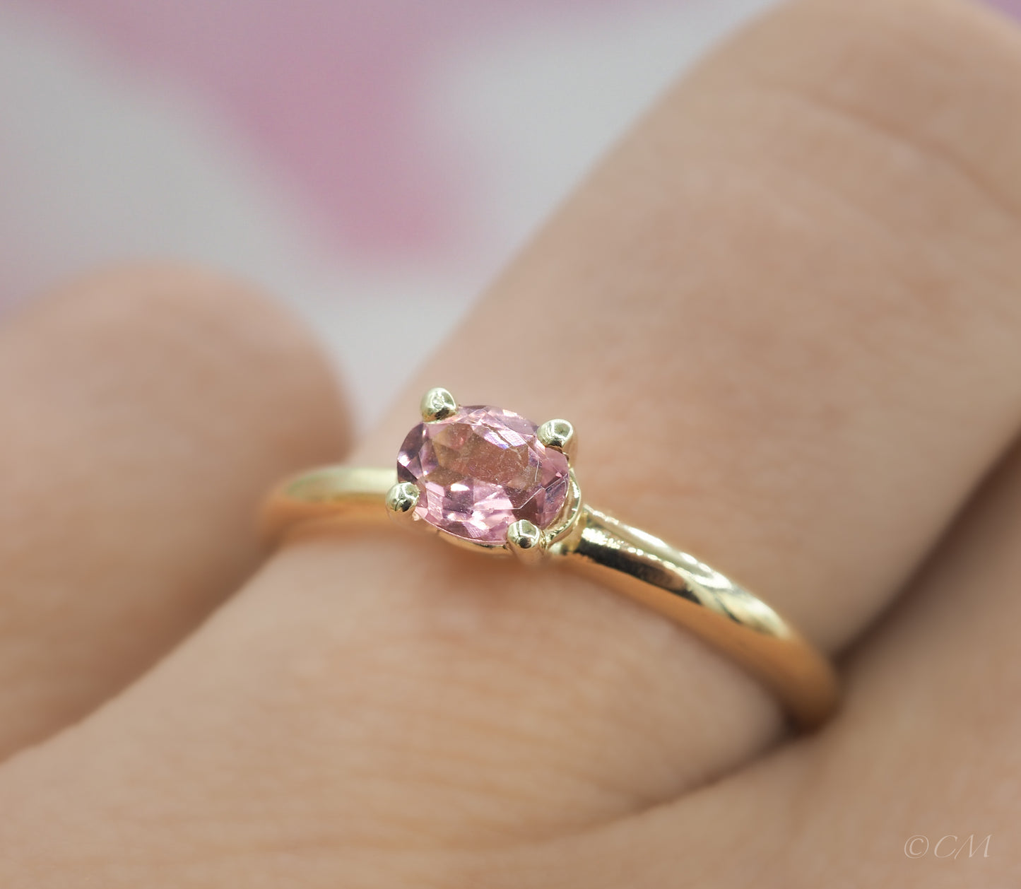 Ring met facet toermalijn